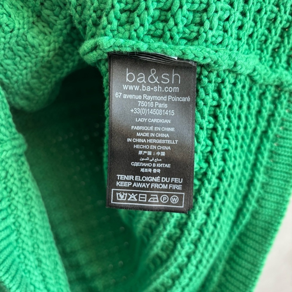NWOT Ba&sh GASPARD Decorative Knit Long-Sleeve Cardigan, Size S - Picture 15 of 16